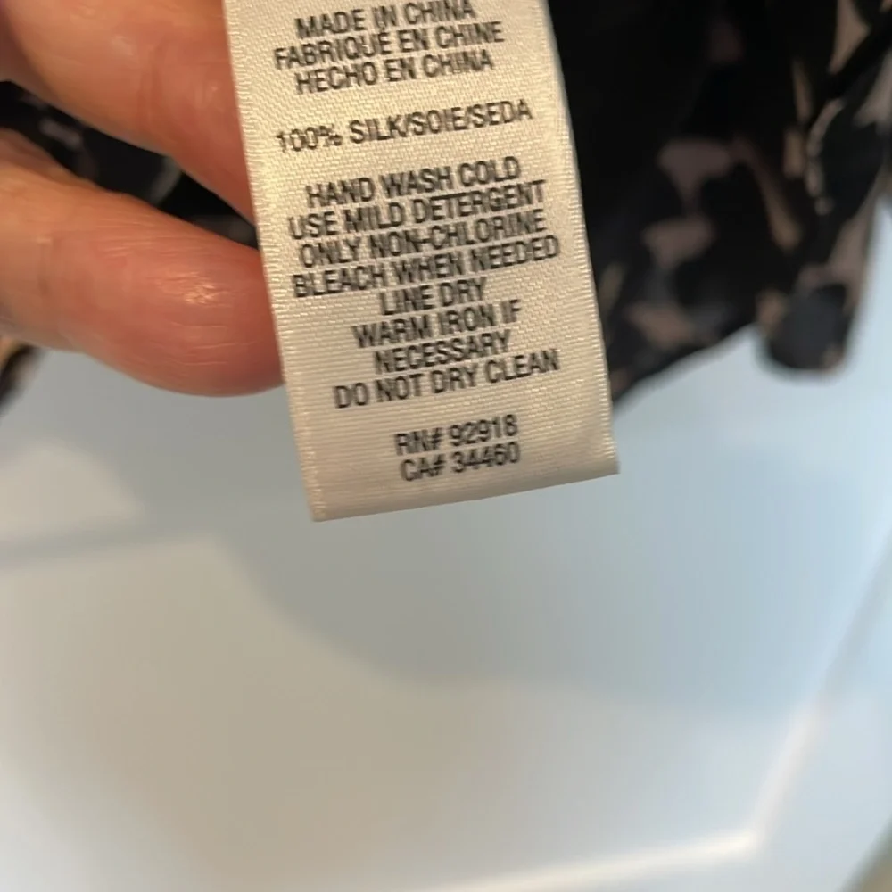 Juicy Couture, 100% Silk, Chic Black and Dusty Pink Patterned Dress, Size 14 - Picture 9 of 12